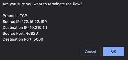 Terminate Confirmation