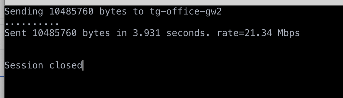 Gateway Performance Output